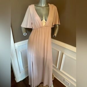 Show Me Your Mimi Formal/Bridesmaid Pink Maxi Dress Sz Medium